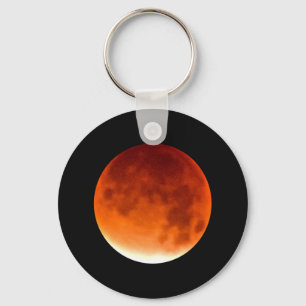Porte-clés Lune rouge se levant