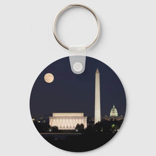 Porte-clés Lune sur Washington DC (Recto)