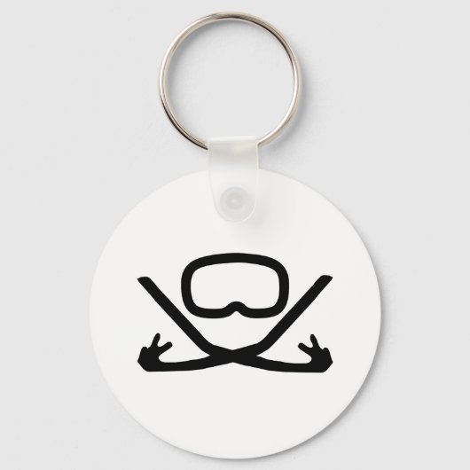 Porte-clés lunettes de plongée et tuba (Recto)