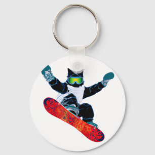 Porte-clés Lunettes de ski snowboard drôle ski snowboarding