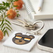 Porte-clés Lunettes de soleil de l'ours gai déçues (Devant Droit)