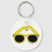 Porte-clés Lunettes de soleil jaune Porte - clé (Recto)
