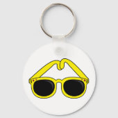 Porte-clés Lunettes de soleil jaune Porte - clé (Verso)