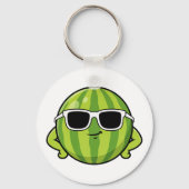 Porte-clés Lunettes de soleil pastèque cool graphique de dess (Verso)