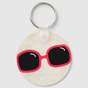 Porte-clés Lunettes de soleil roses