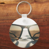Porte-clés Lunettes de soleil sur le sable (Recto)