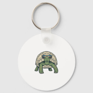 Porte-clés Lunettes de soleil tortue Vintage Vector Design_1