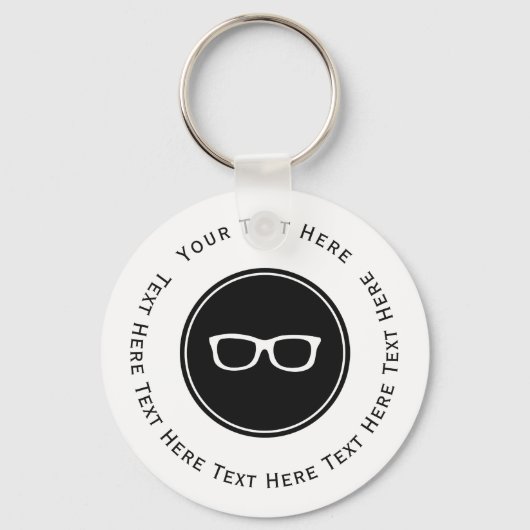 Porte-clés Lunettes oculaires blanches (Recto)