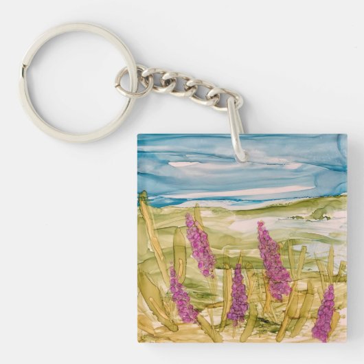 Porte-clés Lupins dans la nature (Devant)