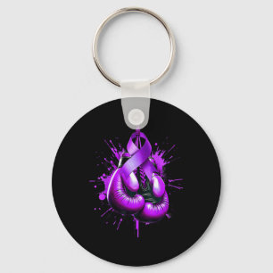 Porte-clés Lupus Boxe Gant Purple Ribbon Sensibilisation Lutt