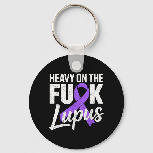 Porte-clés Lupus sensibilisation lourde Sle Fighter Violet (Recto)