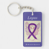 Porte-clés Lupus Sensibilisation Violet Ribbon Angel Porte - (Devant)