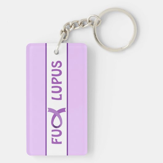 Porte-clés Lupus Support du ruban violet (Dos)