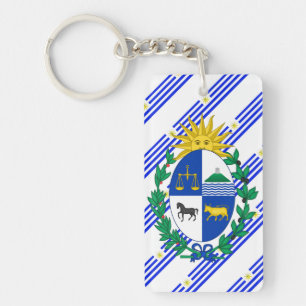 Porte-clés L'Uruguayan barre le drapeau