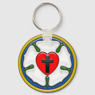 Porte-clés Luther Rose en relief