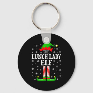 Porte-clés Lutin de dame de déjeuner drôle de Noël familial a