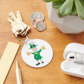 Porte-clés Lutin de la Saint-Patrick avec des chopes de bière