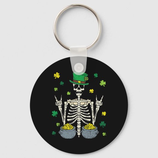 Porte-clés Lutrin de lutin de la Saint-Patrick Trèfle de giro (Recto)