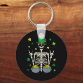Porte-clés Lutrin de lutin de la Saint-Patrick Trèfle de giro (Recto)