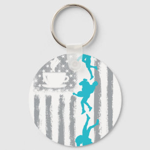 Porte-clés lutte au café - Drapeau américain vintage USA pour