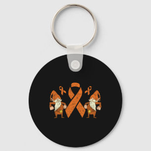 Porte-clés Lutte contre le cancer Gnome Orange Ribbon Leukemi