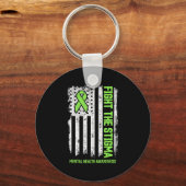 Porte-clés Lutte de sensibilisation à la santé mentale La sti (Recto)