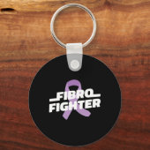 Porte-clés Lutte - Fibromyalgie Sensibilisation au ruban viol (Recto)