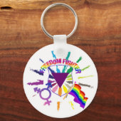 Porte-clés Lutte pour la liberté LGBT (Recto)