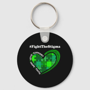 Porte-clés Lutter contre la Stigma Green Ribbon Mental Health