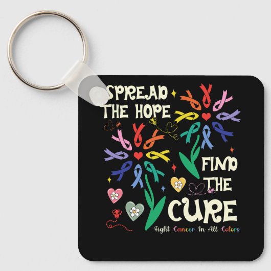 Porte-clés Lutter contre le cancer dans toutes les couleurs R (Recto)