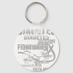 Porte-clés Lutter contre le diabète Sensibilisation Soutien E