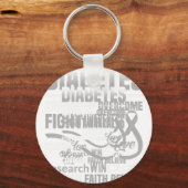 Porte-clés Lutter contre le diabète Sensibilisation Soutien E (Recto)