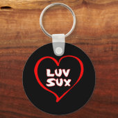 Porte-clés Luv sux noir (Recto)