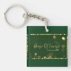Porte-clés Luxe Émeraude Or Glamour Signature
