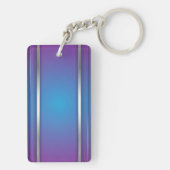 Porte-clés Luxe Moderne Minimal Abstrait Violet Bleu (Dos)