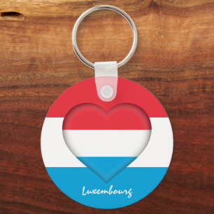 Porte-clés Luxembourg & Coeur, Luxembourg Mode Drapeau /sport