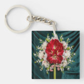 Porte-clés Luxueuse couverture d'oreiller à lancer Floral Red (Devant)