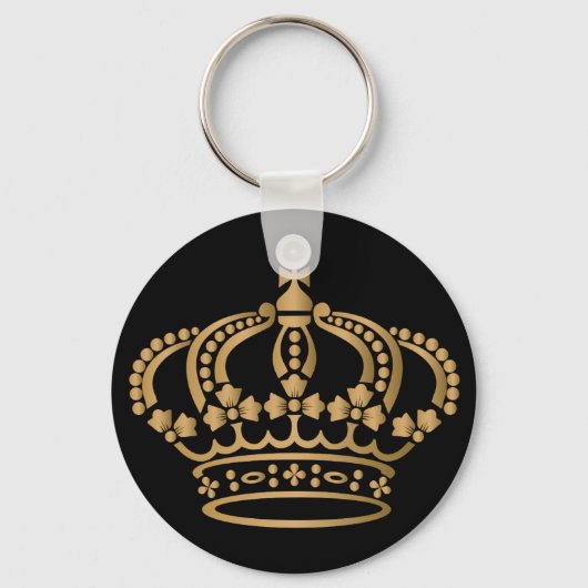 Porte-clés Luxueux Gold Crown Black (Recto)
