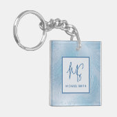 Porte-clés Luxury Iridescent Blue Gradient (Devant gauche)