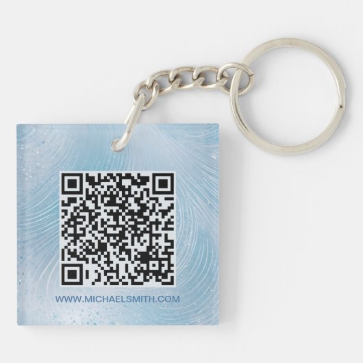 Porte-clés Luxury Iridescent Blue Gradient (Dos)