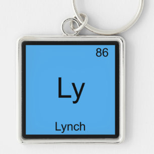 Porte-clés Ly - Lynch T-Shirt Symbole d'élément de chimie drô