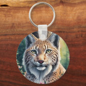 Porte-clés Lynx Porte - clé de peinture aquarelle (Recto)