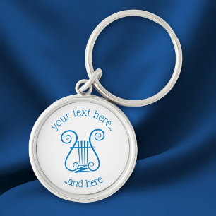 Porte-clés Lyre Bleue