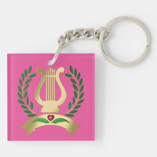 Porte-clés Lyre d'or (Dos)