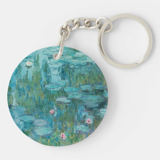 Porte-clés Lys à eau, Peinture à l'huile d'art, Claude Monet (Dos)