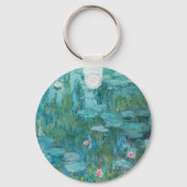 Porte-clés Lys à eau, Peinture à l'huile d'art, Claude Monet (Verso)