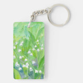 Porte-clés Lys de la Vallée Aquarelle Peinture Monogramme (Dos)