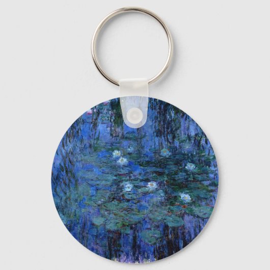 Porte-clés Lys d'eau bleu Claude Monet (Recto)