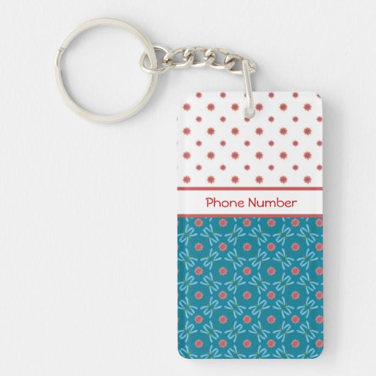 Porte-clés Lys d'eau et libellules, Porte - clé personnalisé (Devant)