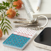 Porte-clés Lys d'eau et libellules, Porte - clé personnalisé (Devant droit)